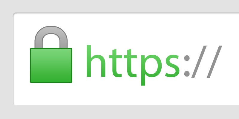 An icon depicting a green padlock next to "https://" text, symbolizing a secure HTTPS web connection.