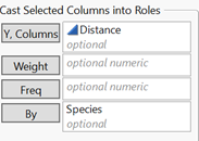 JMP dialog for casting columns into roles